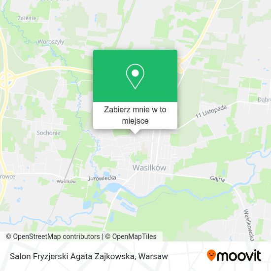 Mapa Salon Fryzjerski Agata Zajkowska