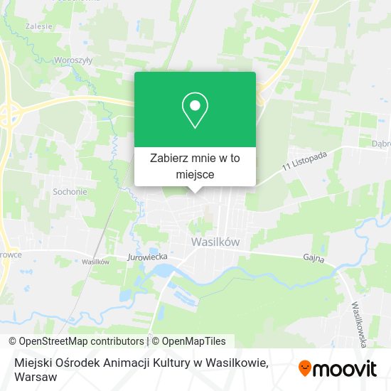 Mapa Miejski Ośrodek Animacji Kultury w Wasilkowie