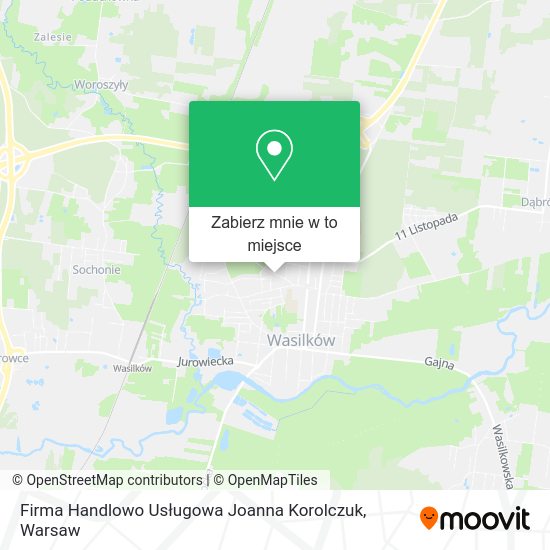 Mapa Firma Handlowo Usługowa Joanna Korolczuk