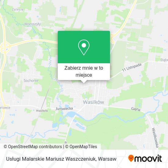 Mapa Usługi Malarskie Mariusz Waszczeniuk