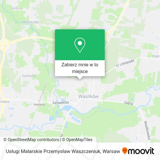 Mapa Usługi Malarskie Przemysław Waszczeniuk