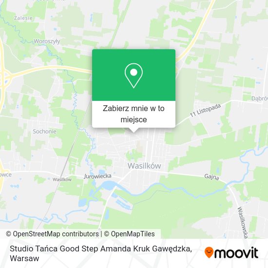 Mapa Studio Tańca Good Step Amanda Kruk Gawędzka