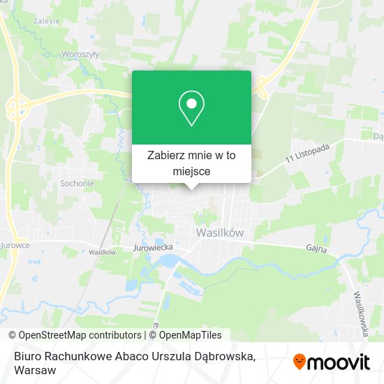 Mapa Biuro Rachunkowe Abaco Urszula Dąbrowska