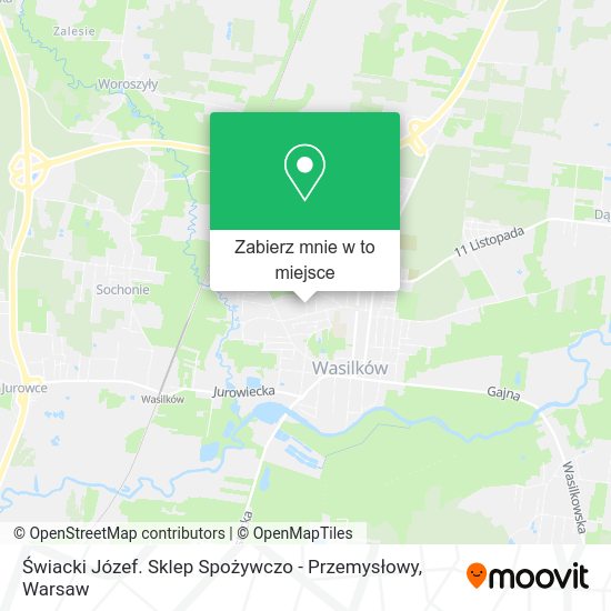 Mapa Świacki Józef. Sklep Spożywczo - Przemysłowy