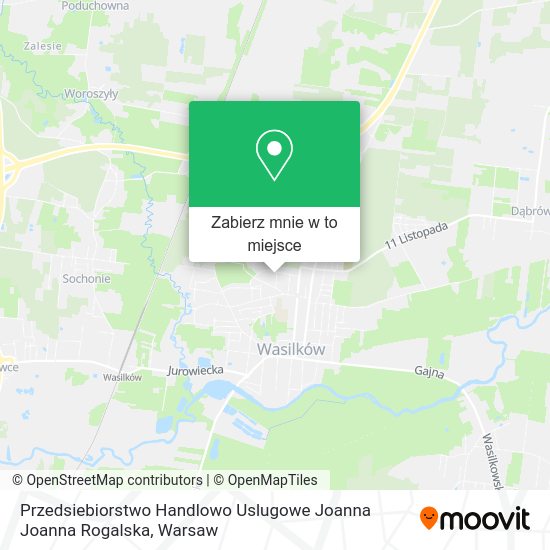 Mapa Przedsiebiorstwo Handlowo Uslugowe Joanna Joanna Rogalska