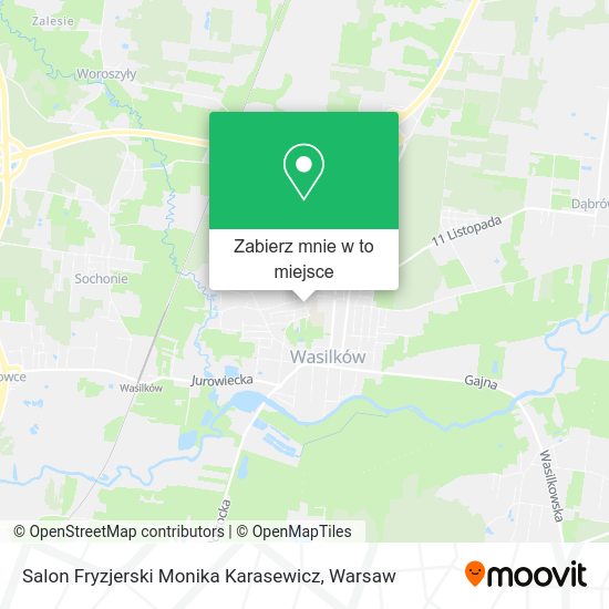 Mapa Salon Fryzjerski Monika Karasewicz