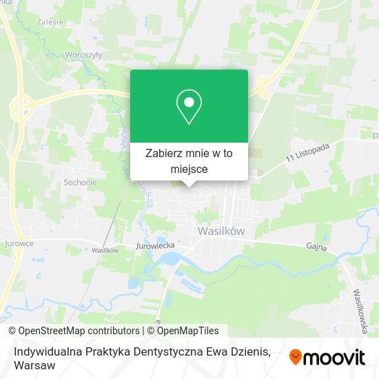 Mapa Indywidualna Praktyka Dentystyczna Ewa Dzienis