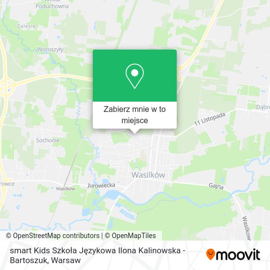 Mapa smart Kids Szkoła Językowa Ilona Kalinowska - Bartoszuk