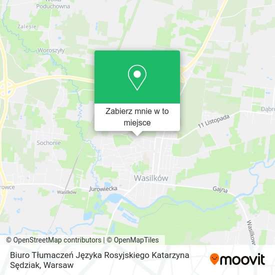 Mapa Biuro Tłumaczeń Języka Rosyjskiego Katarzyna Sędziak