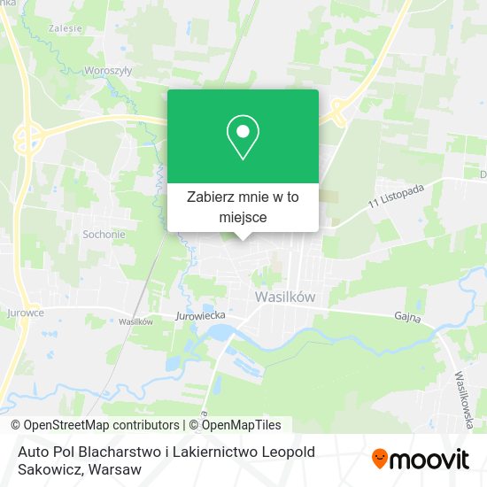 Mapa Auto Pol Blacharstwo i Lakiernictwo Leopold Sakowicz