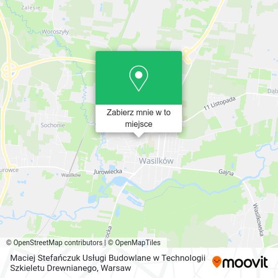 Mapa Maciej Stefańczuk Usługi Budowlane w Technologii Szkieletu Drewnianego