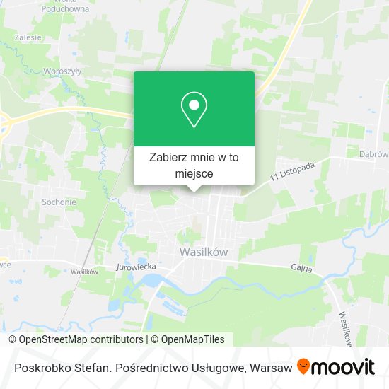 Mapa Poskrobko Stefan. Pośrednictwo Usługowe