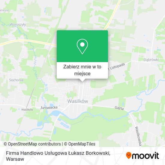 Mapa Firma Handlowo Usługowa Łukasz Borkowski