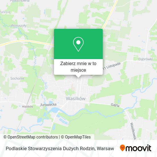 Mapa Podlaskie Stowarzyszenia Dużych Rodzin