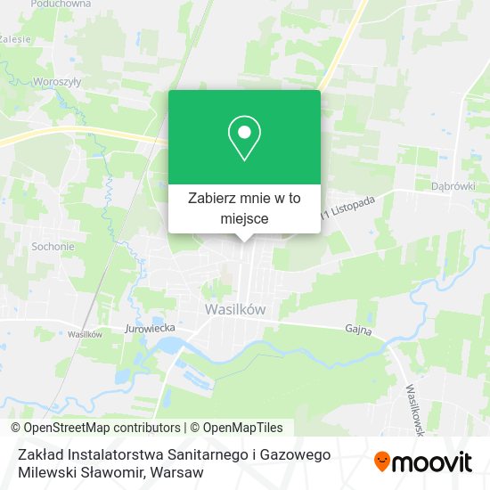 Mapa Zakład Instalatorstwa Sanitarnego i Gazowego Milewski Sławomir