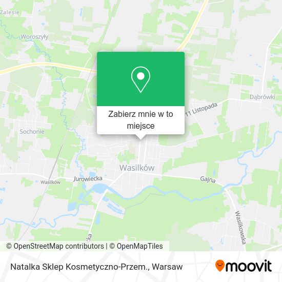 Mapa Natalka Sklep Kosmetyczno-Przem.