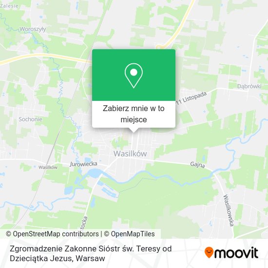 Mapa Zgromadzenie Zakonne Sióstr św. Teresy od Dzieciątka Jezus