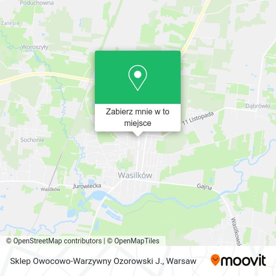 Mapa Sklep Owocowo-Warzywny Ozorowski J.