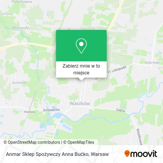 Mapa Anmar Sklep Spożywczy Anna Bućko