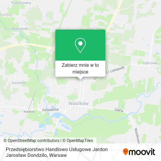 Mapa Przedsiębiorstwo Handlowo Usługowe Jardon Jarosław Dondziło