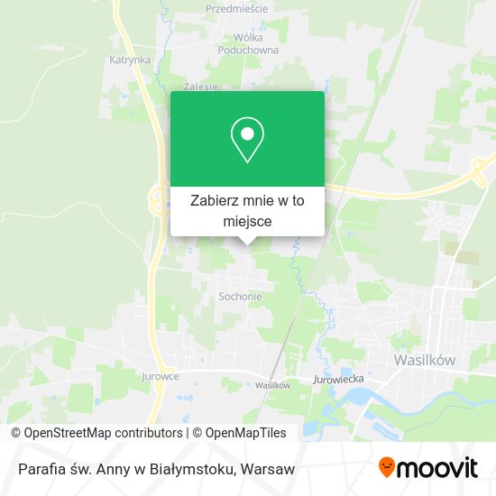 Mapa Parafia św. Anny w Białymstoku