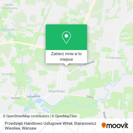 Mapa Przedsięb Handlowo Usługowe Witek Staranowicz Wiesław