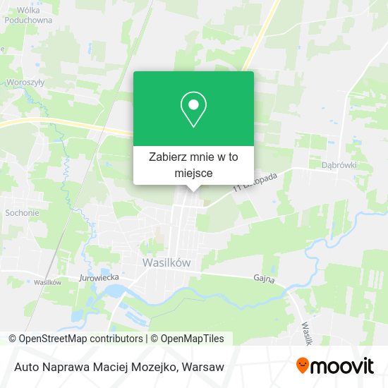 Mapa Auto Naprawa Maciej Mozejko