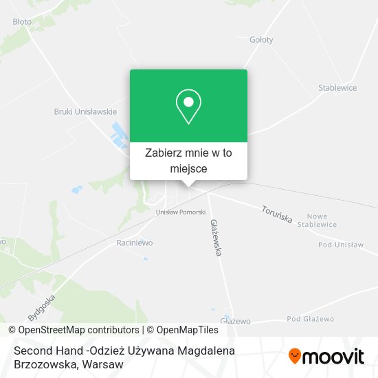 Mapa Second Hand -Odzież Używana Magdalena Brzozowska