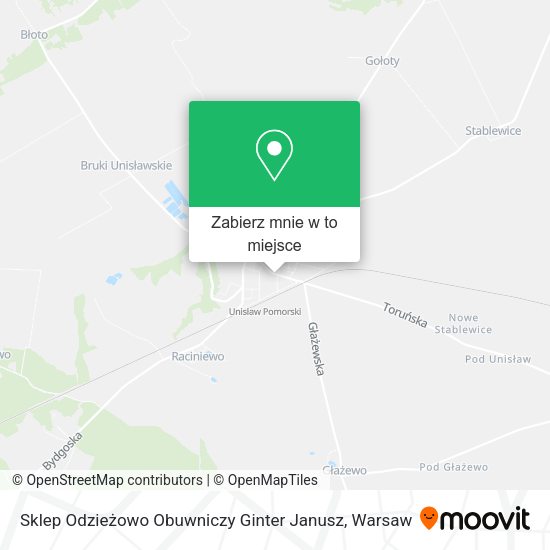 Mapa Sklep Odzieżowo Obuwniczy Ginter Janusz