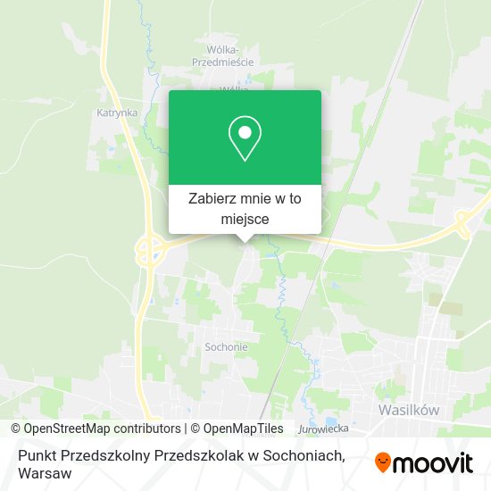 Mapa Punkt Przedszkolny Przedszkolak w Sochoniach