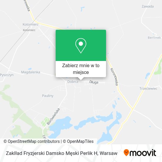 Mapa Zaklład Fryzjerski Damsko Męski Perlik H