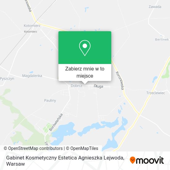 Mapa Gabinet Kosmetyczny Estetica Agnieszka Lejwoda