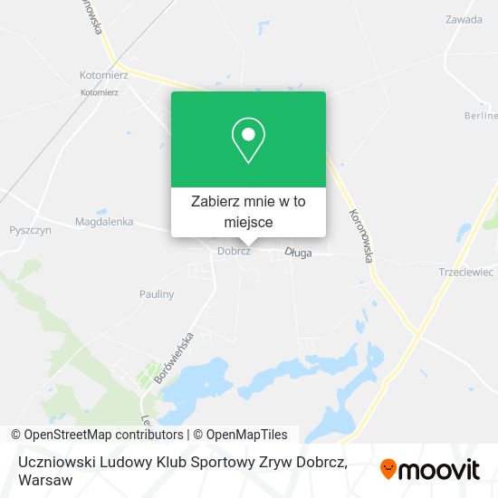 Mapa Uczniowski Ludowy Klub Sportowy Zryw Dobrcz