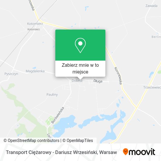 Mapa Transport Ciężarowy - Dariusz Wrzesiński