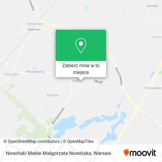 Mapa Nowiński Meble Małgorzata Nowińska