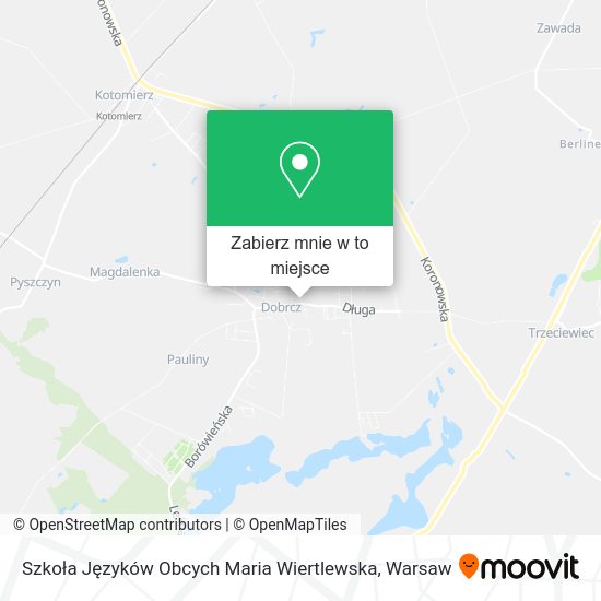 Mapa Szkoła Języków Obcych Maria Wiertlewska