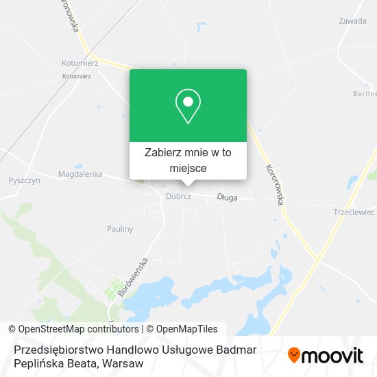 Mapa Przedsiębiorstwo Handlowo Usługowe Badmar Peplińska Beata