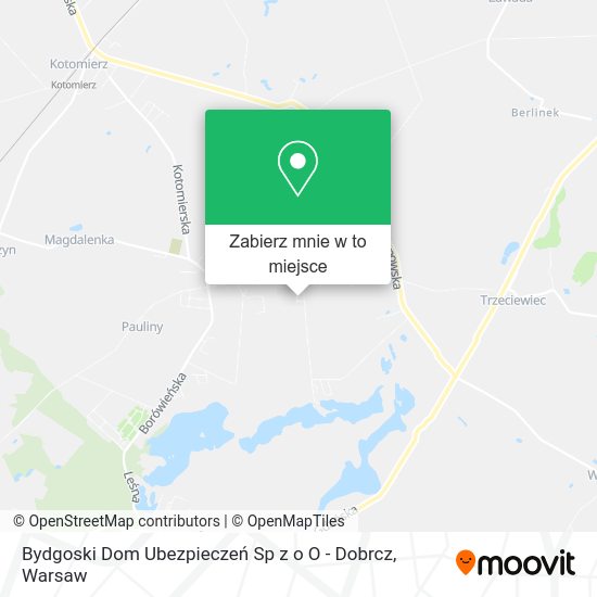 Mapa Bydgoski Dom Ubezpieczeń Sp z o O - Dobrcz