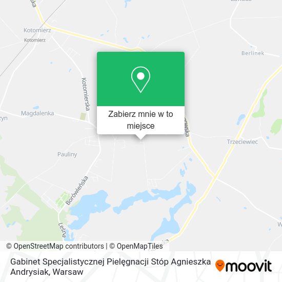 Mapa Gabinet Specjalistycznej Pielęgnacji Stóp Agnieszka Andrysiak