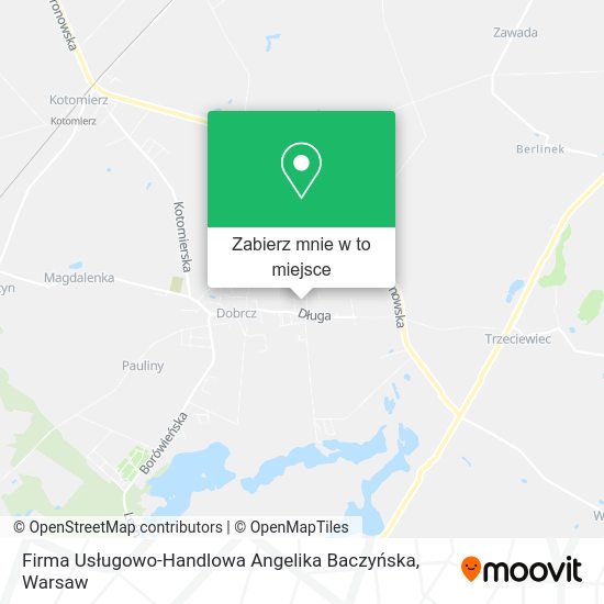 Mapa Firma Usługowo-Handlowa Angelika Baczyńska