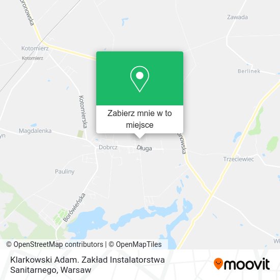 Mapa Klarkowski Adam. Zakład Instalatorstwa Sanitarnego