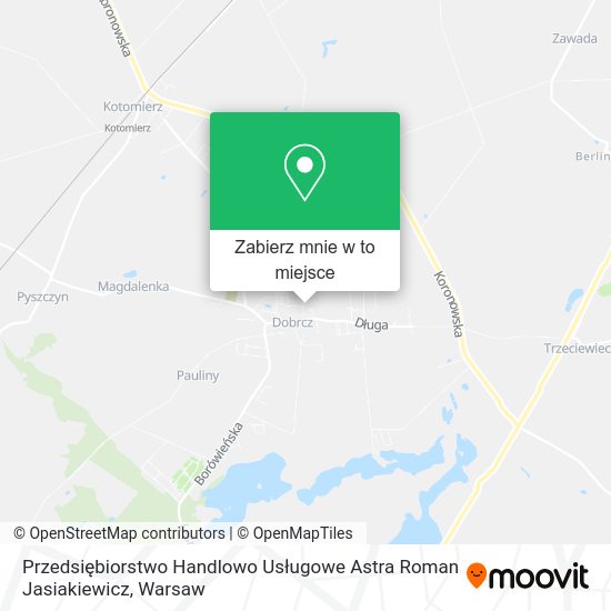 Mapa Przedsiębiorstwo Handlowo Usługowe Astra Roman Jasiakiewicz