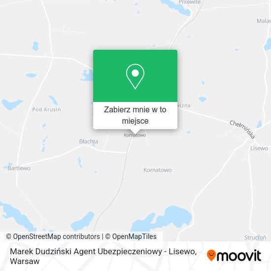 Mapa Marek Dudziński Agent Ubezpieczeniowy - Lisewo