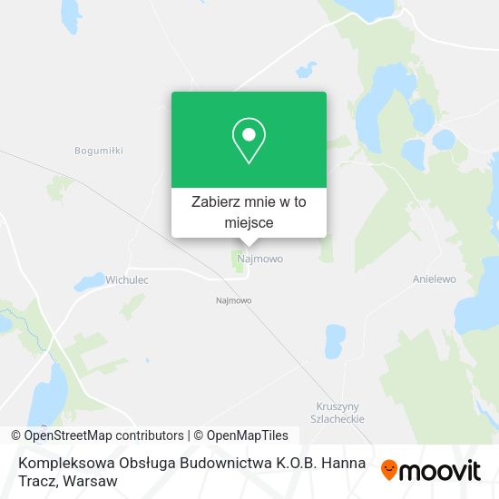 Mapa Kompleksowa Obsługa Budownictwa K.O.B. Hanna Tracz