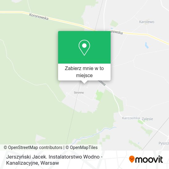 Mapa Jerszyński Jacek. Instalatorstwo Wodno - Kanalizacyjne