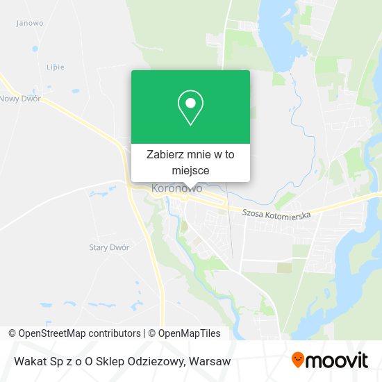 Mapa Wakat Sp z o O Sklep Odziezowy