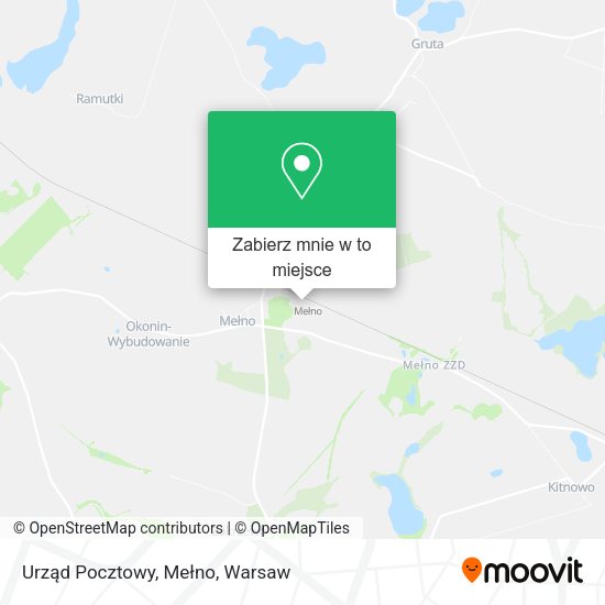 Mapa Urząd Pocztowy, Mełno