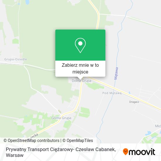 Mapa Prywatny Transport Ciężarowy- Czesław Cabanek