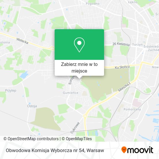 Mapa Obwodowa Komisja Wyborcza nr 54