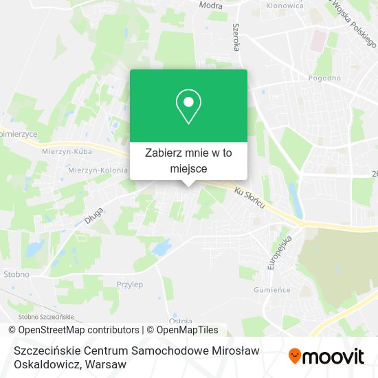 Mapa Szczecińskie Centrum Samochodowe Mirosław Oskaldowicz